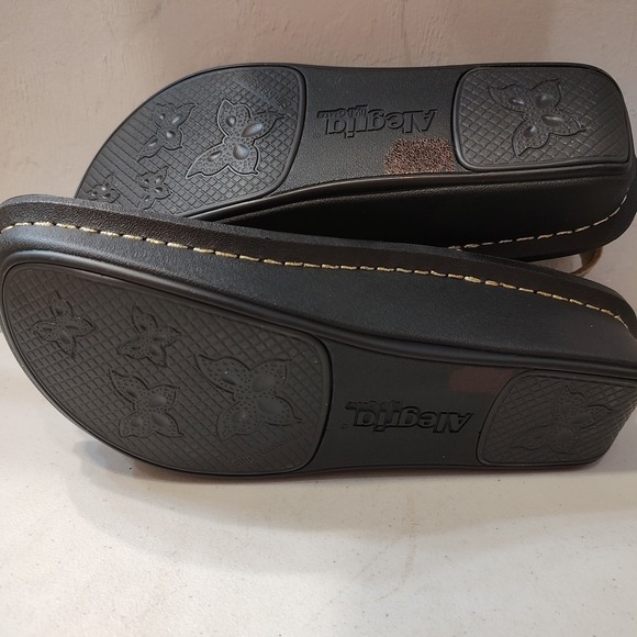 Alegria‎ Kerri Wedge Sandals Womens 38 US 7.5 8 Multicolor Chevron Comfort Blues - Picture 8 of 12